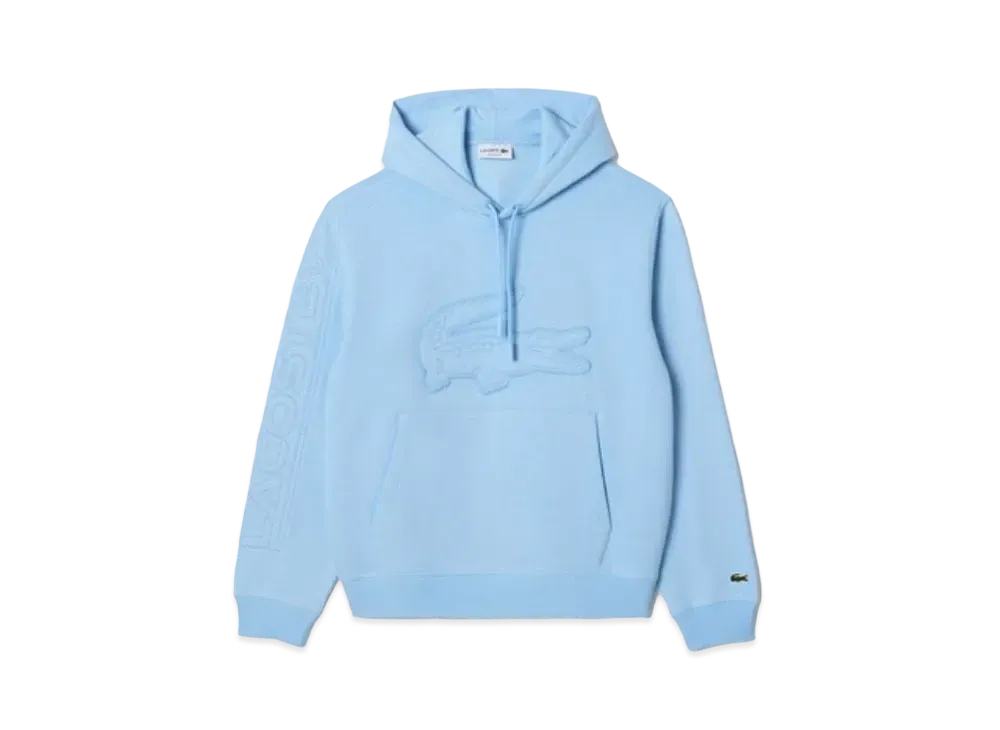 LACOSTE Oversize Logo Stitch Sweat Hoodie "Light Blue"