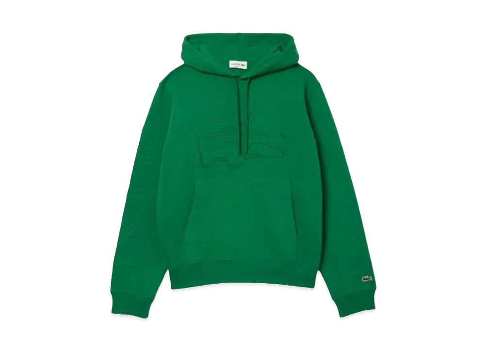 LACOSTE Oversize Logo Stitch Sweat Hoodie "Green"