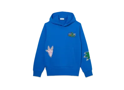 LACOSTE Comics Graphic Sweat Parka "Blue"