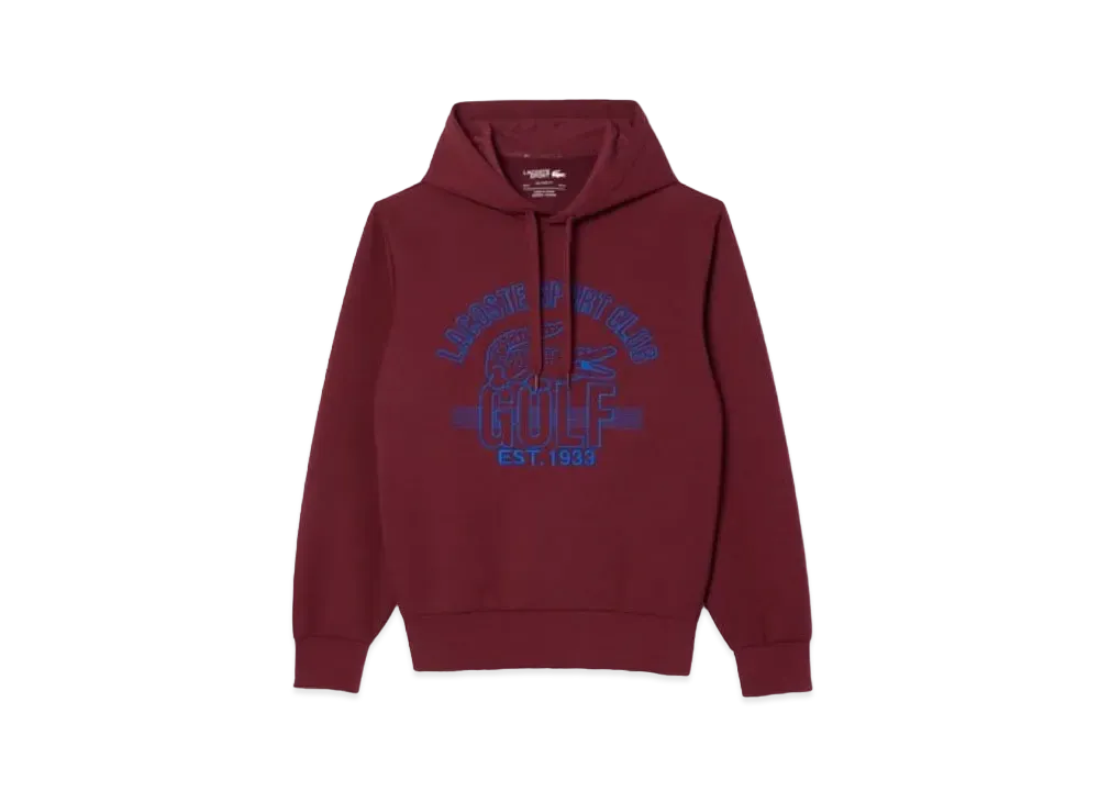 LACOSTE Golf Stitch Hoodie "Bordeaux"