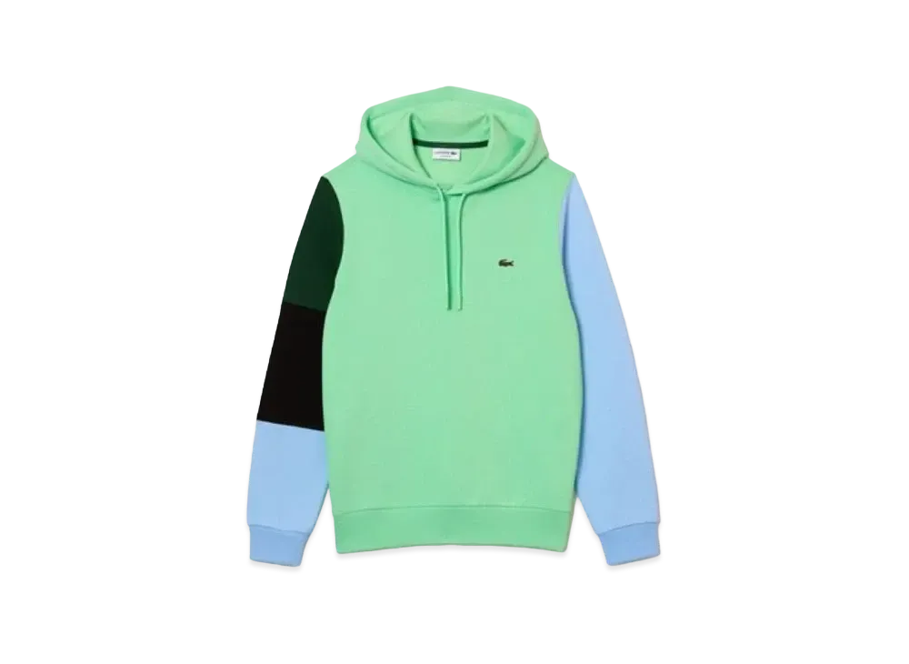 LACOSTE Sleeve Color Scheme Zip Up Parka "Light Green"