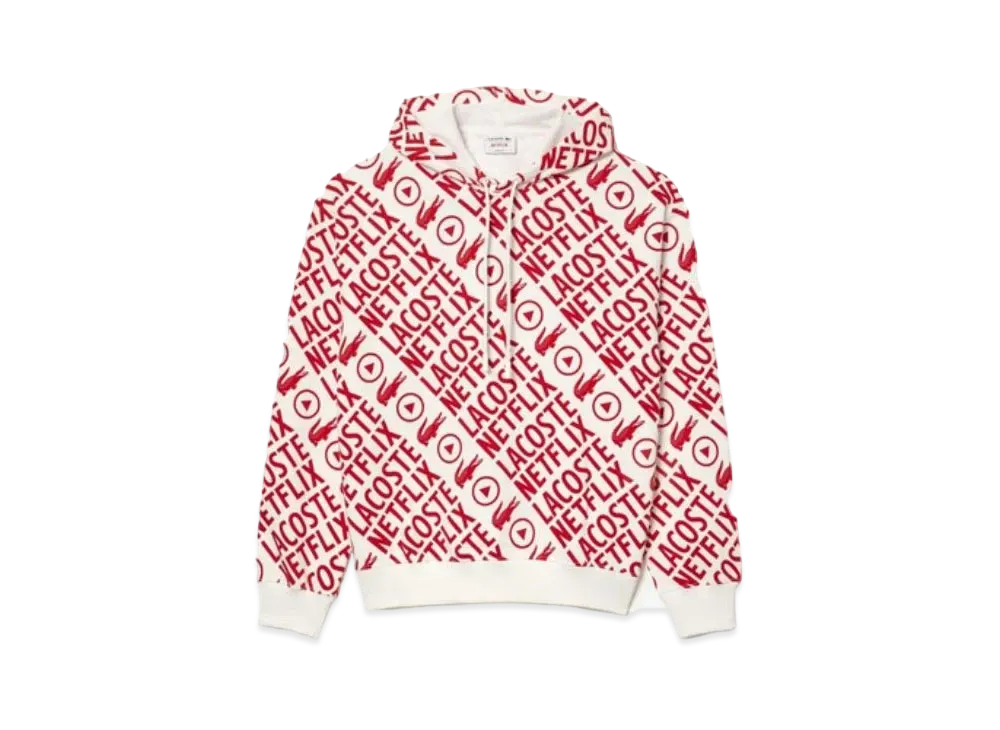 LACOSTE x Netflix Sweat Hoodie "Red"