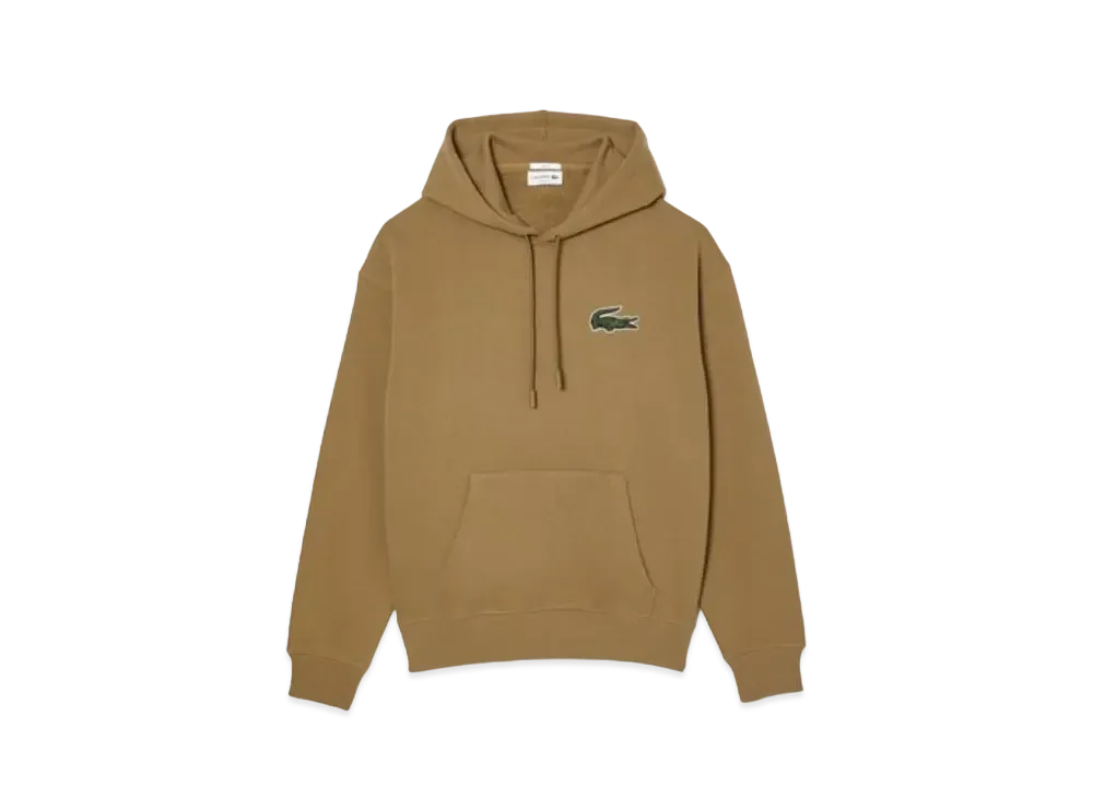 LACOSTE Organic Cotton Pullover Parka "Brown"