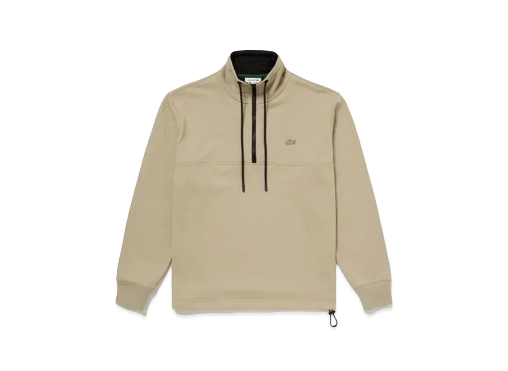 LACOSTE Stand Color Half Zip Sweat "Beige"
