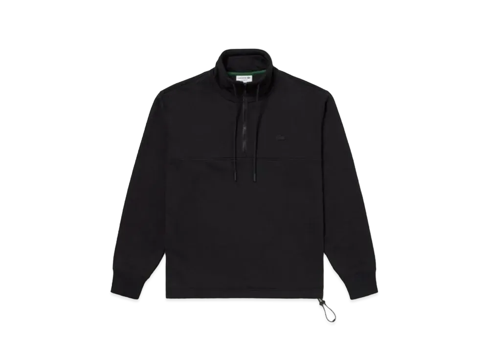 LACOSTE Stand Color Half Zip Sweat "Black"