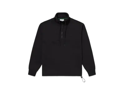 LACOSTE Stand Color Half Zip Sweat "Black"