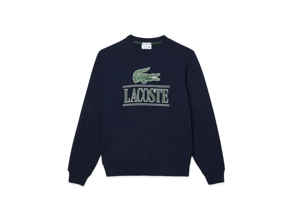LACOSTE 3D Print Classic Crew Neck Sweat "Navy"