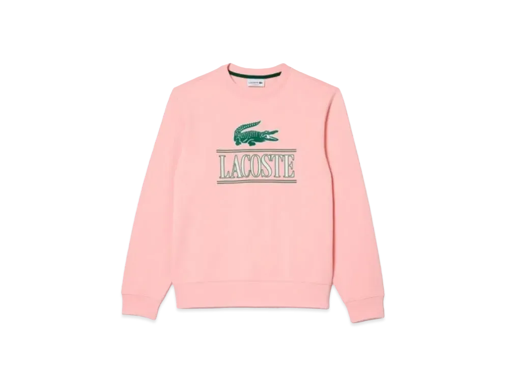 LACOSTE 3D Print Classic Crew Neck Sweat "Pink"
