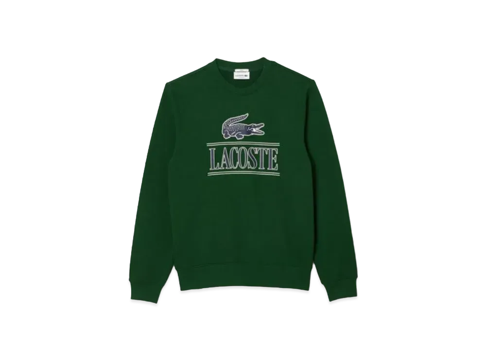 LACOSTE 3D Print Classic Crew Neck Sweat "Green"