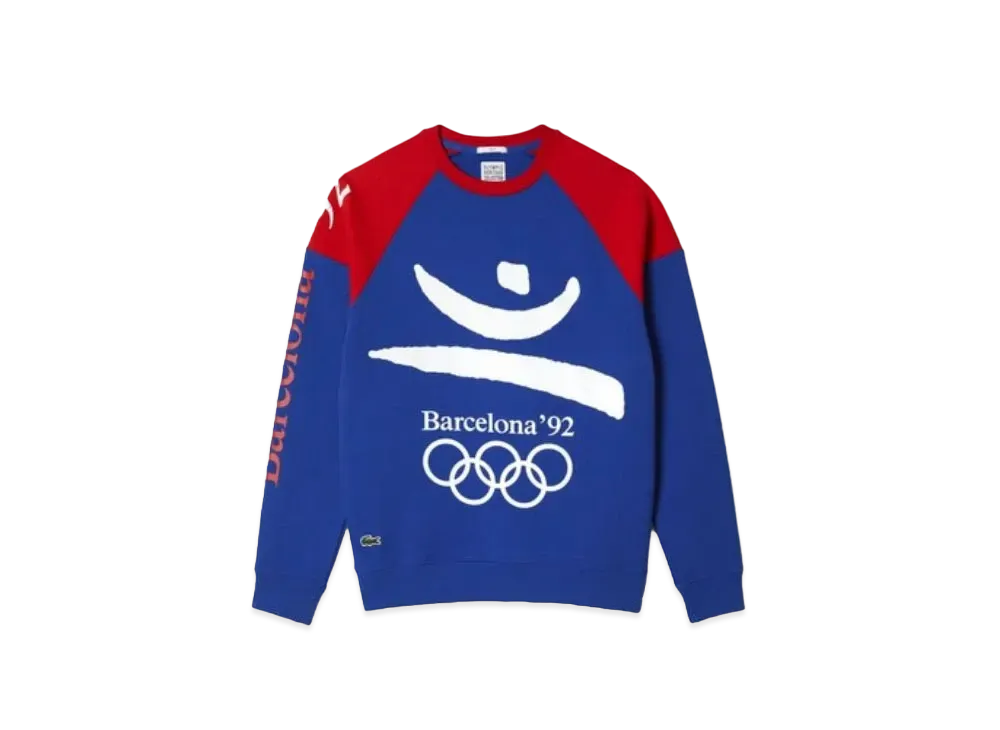 LACOSTE 1992 Barcelona Olympic Heritage Crew Neck Sweat "Blue"
