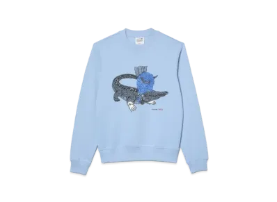LACOSTE x Netflix Arrange Logo Crew Neck Sweat "Light Blue"