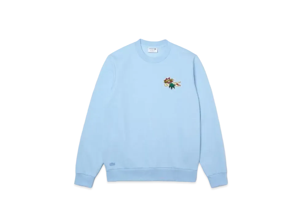 LACOSTE Maid In France Organic Cotton Crew Neck Sweat "Blue"