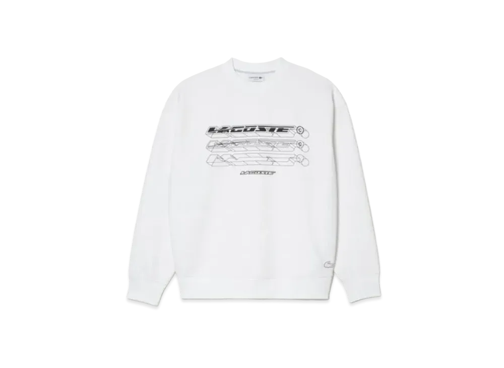 LACOSTE Tech Sweat Crew Neck Pullover "White"