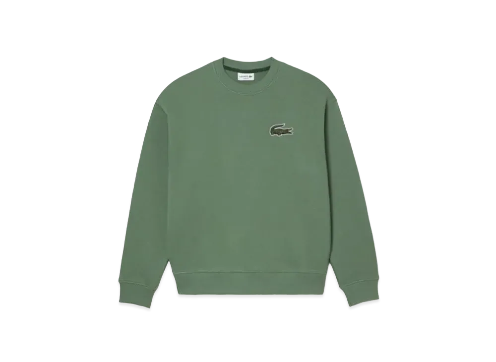 LACOSTE Organic Cotton Crew Neck Sweat "Khaki"