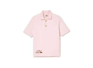 LACOSTE x Le Fleur Alpaca Wool Knit Polo Shirt "Pink"
