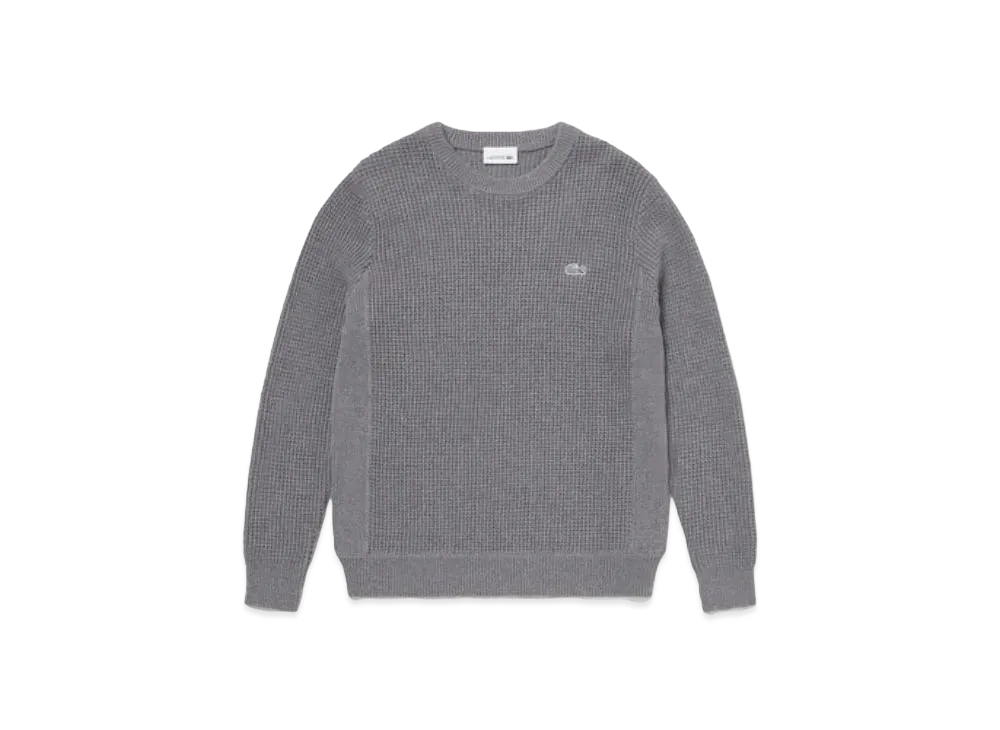 LACOSTE Heather Color Ring Waffle Knit "Grey"