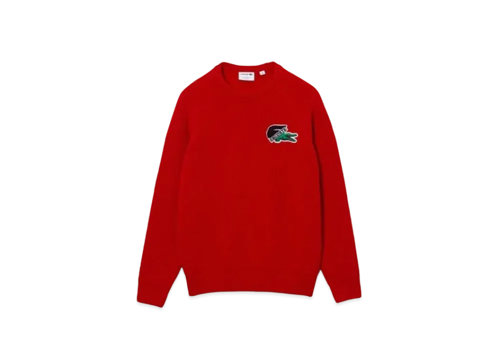 LACOSTE Maid In France Crew Neck Sweater "Red"