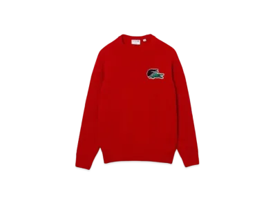 LACOSTE Maid In France Crew Neck Sweater "Red"