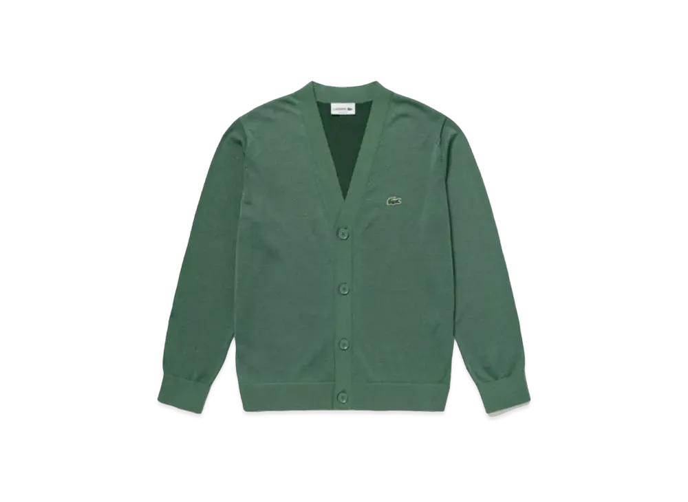 LACOSTE High Gauge Knit Cardigan "Green"