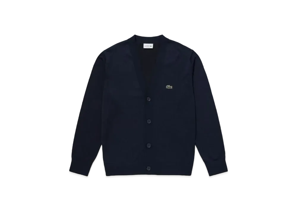 LACOSTE High Gauge Knit Cardigan "Navy"