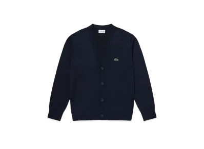 LACOSTE High Gauge Knit Cardigan "Navy"