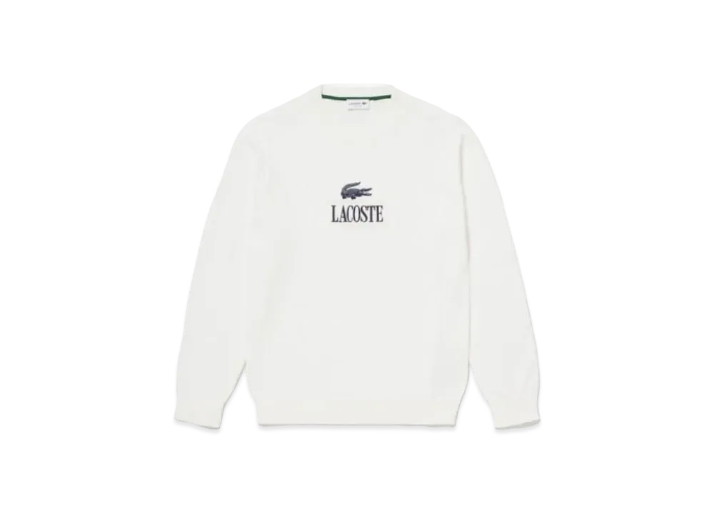 LACOSTE Classic Knit Sweater "White"