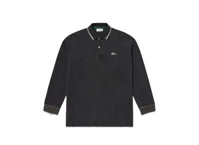 LACOSTE Loose Fit Big Pique Ground Indigo Polo Shirt "Dark Grey"