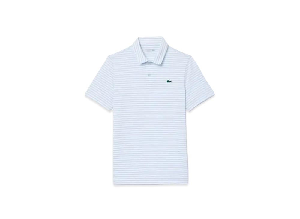 LACOSTE Ultra Dry By Color Border Polo Shirt "Light Blue"
