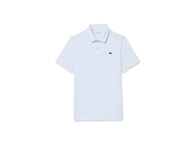 LACOSTE Ultra Dry By Color Border Polo Shirt "Light Blue"