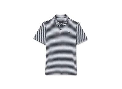 LACOSTE Ultra Dry By Color Border Polo Shirt "White Navy"