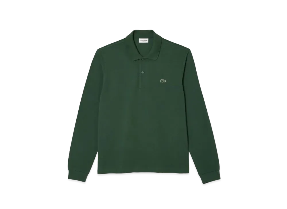 LACOSTE Original Fit Long Sleep Polo Shirt "Dark Green"