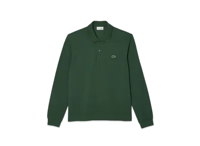 LACOSTE Original Fit Long Sleep Polo Shirt "Dark Green"