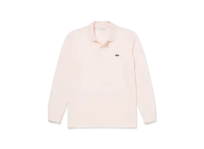LACOSTE Original Fit Long Sleep Polo Shirt "Light Pink"