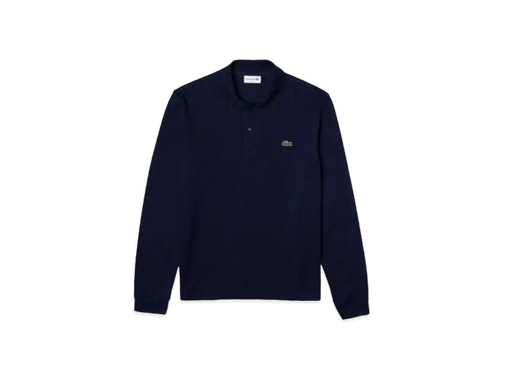 LACOSTE Original Fit Long Sleep Polo Shirt "Navy"