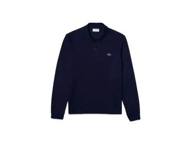 LACOSTE Original Fit Long Sleep Polo Shirt "Navy"