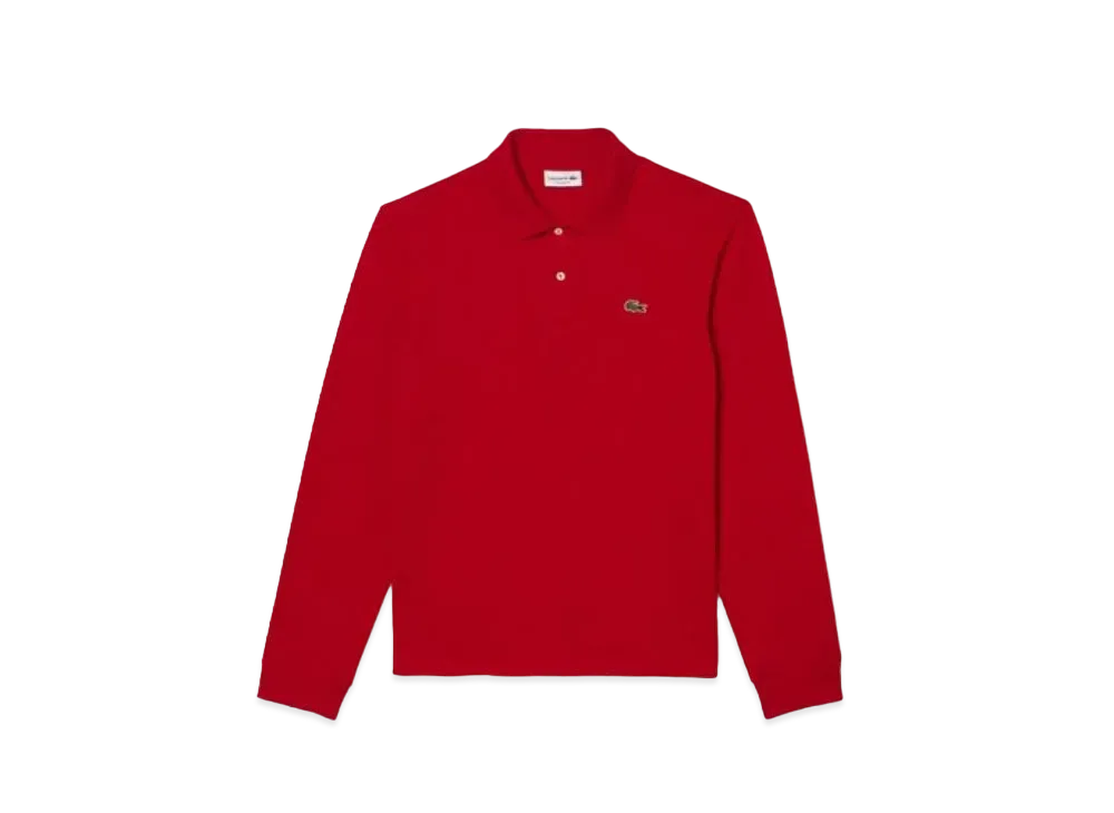 LACOSTE Original Fit Long Sleep Polo Shirt "Red"