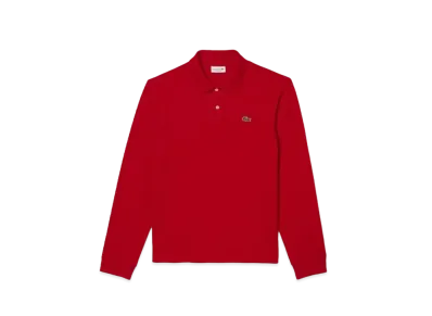 LACOSTE Original Fit Long Sleep Polo Shirt "Red"