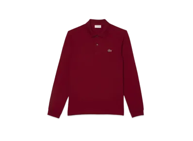LACOSTE Original Fit Long Sleep Polo Shirt "Burgundy"