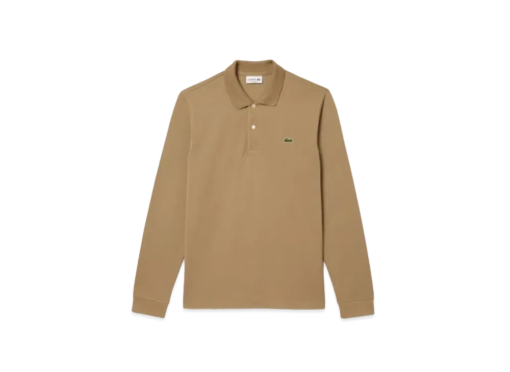 LACOSTE Original Fit Long Sleep Polo Shirt "Beige"