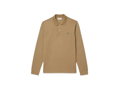 LACOSTE Original Fit Long Sleep Polo Shirt "Beige"