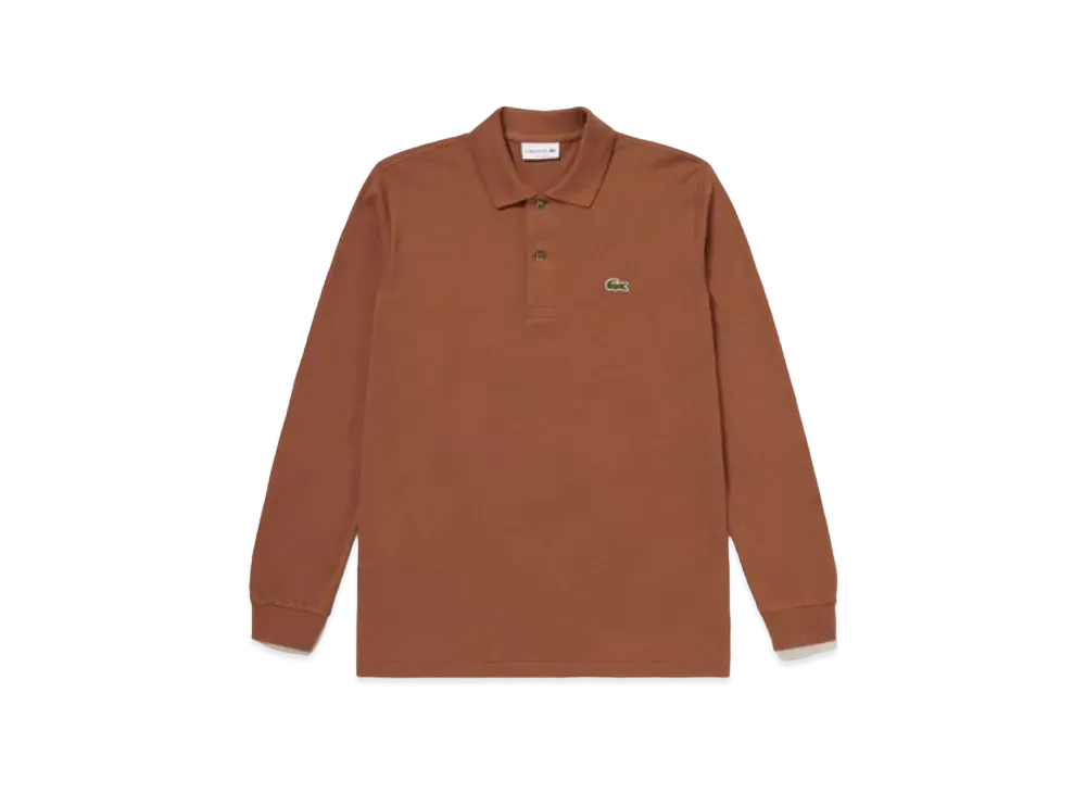 LACOSTE Original Fit Long Sleep Polo Shirt "Brown"