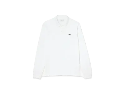 LACOSTE Original Fit Long Sleep Polo Shirt "White"