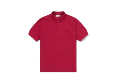 LACOSTE Regular Fit Stretch Paris Polo Shirt "Red"