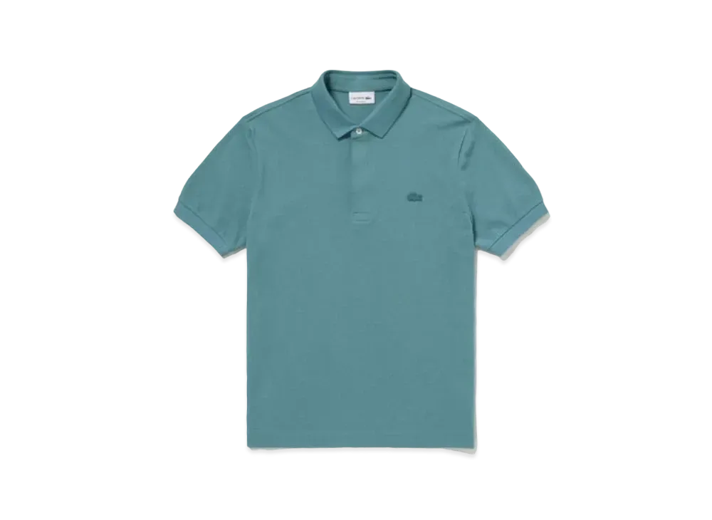LACOSTE Regular Fit Stretch Paris Polo Shirt "Emerald Blue"