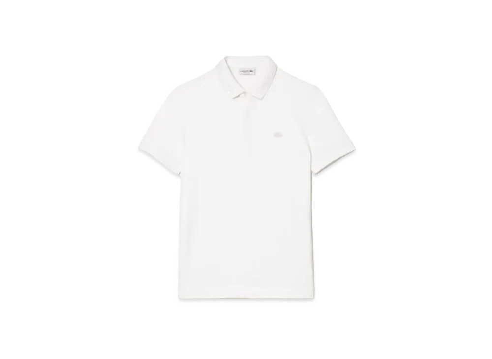 LACOSTE Regular Fit Stretch Paris Polo Shirt "White"