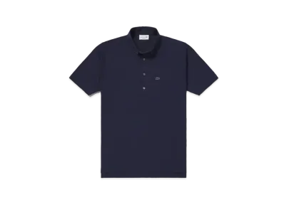 LACOSTE Cool Max Blend Pique Ground Polo Shirt "Navy"