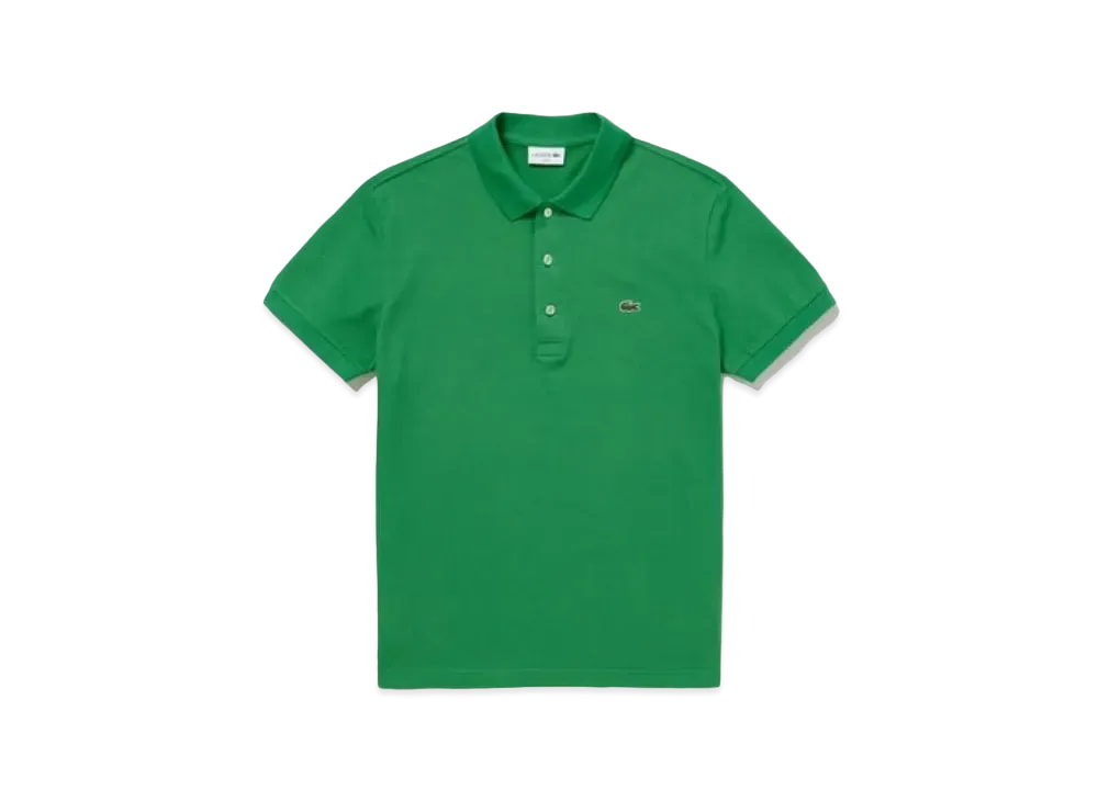 LACOSTE Slim Fit Solid Short Sleep Polo Shirt "Green"