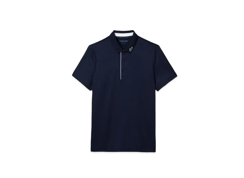 LACOSTE Rib Knit Color Clock Golf Polo Shirt "Navy"