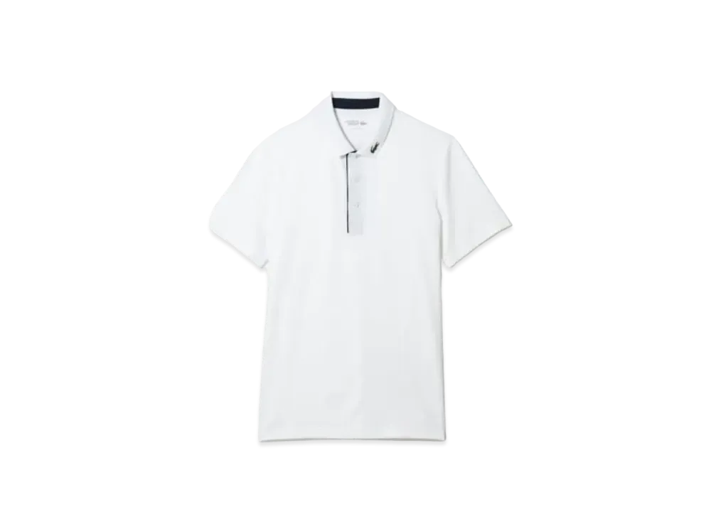 LACOSTE Rib Knit Color Clock Golf Polo Shirt "White"