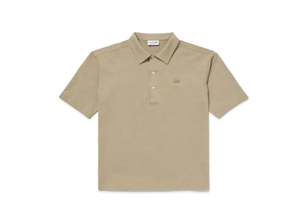 LACOSTE Pique Ground Polo Shirt "Beige"